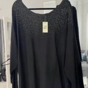 MAX STUDIO Black Studded Sweater (3X) NWT